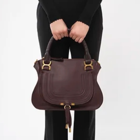 Chloe Marcie Medium Zip Leather Satchel Bag with dust bag 🌻🧡 - Picture 2 of 16